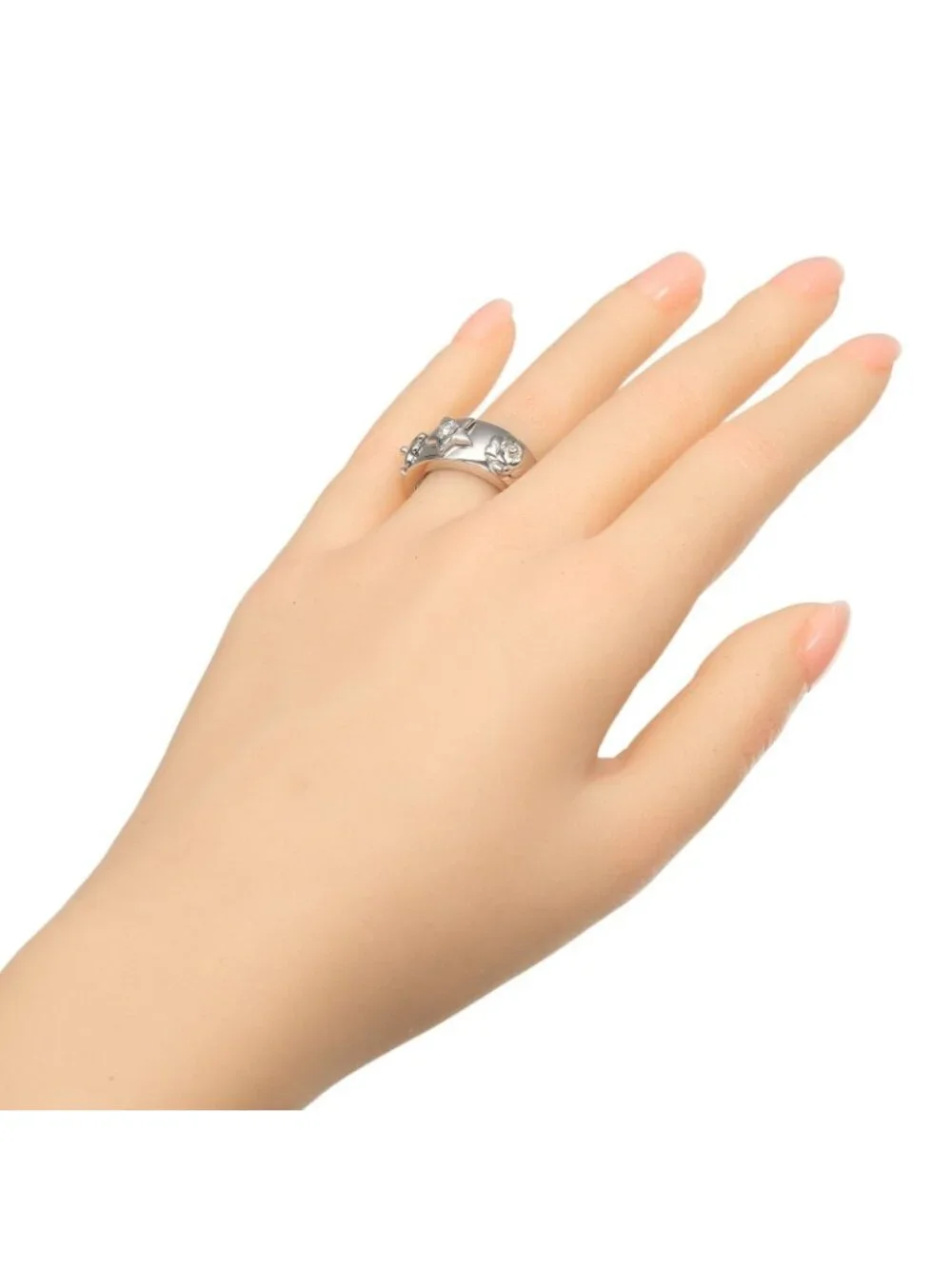 Chanel Three Symbol White Gold Diamond Ring